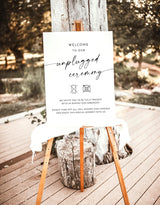 Unplugged Ceremony Wedding Sign | No Phones Sign Modern Minimalist Elegant
