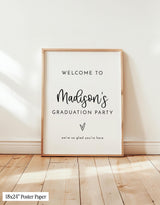 Graduation Party Welcome Sign | Photo Modern Minimalist