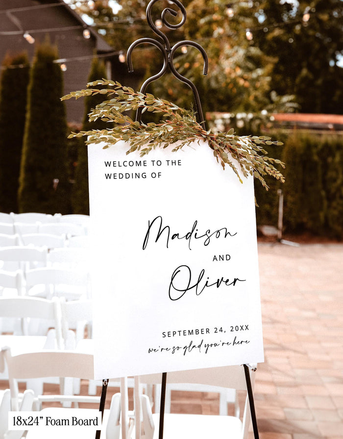 Welcome To The Wedding Sign | Modern Calligraphy