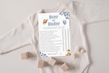 Over Or Under Baby Shower Game | Blue Cowboy Western