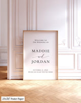 Wedding Welcome Sign | Minimalist Modern Celebration