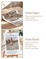 Graduation Party Welcome Sign | Modern Minimalist Photo M9