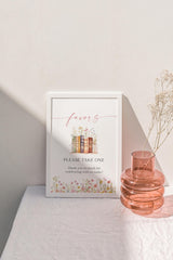 Favors Sign 8x10 | Wildflower Books Bridal Shower
