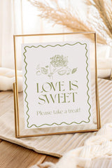 Love is Sweet Bridal Shower Sign | Fresh Off the Market Dessert Table