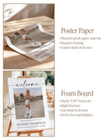 Graduation Party Welcome Sign | Modern Minimalist Photo M9