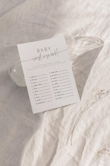 Baby Word Scramble Game | Sage Green Baby Shower Game Card 5x7 BM1
