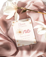 Daisy 1st Birthday Invitation with Envelopes | Wildflower Boho Girl Turning One