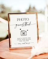 Wedding Photo Guestbook Sign | Modern Minimalist Guest Book