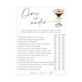 Over Or Under Bridal Shower Game | Love is Brewing Espresso Martini