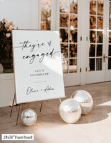 They're Engaged Welcome Sign | Minimalist Modern Theme M9