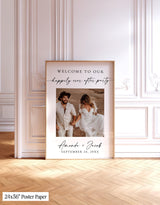 Wedding Welcome Sign | Minimalist Happily Ever After