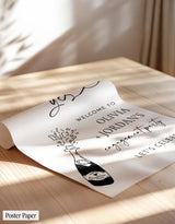 She Said Yes Engagement Party Welcome Sign | Modern Champagne M9