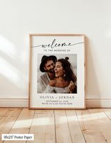 Wedding Welcome Sign | Personalized Photo | Modern Celebration