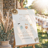 Bachelorette Weekend Welcome Sign | Pool Party Beach Bachelorette Poster