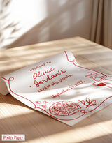 Pizza and Wine Rehearsal Dinner Welcome Sign | Modern Italian Wedding Handwritten
