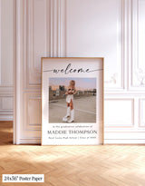 Graduation Party Welcome Sign | Modern Minimalist Photo M9