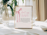 Don't Say Baby Game Sign Baby Shower Game Sign | Pink Bow