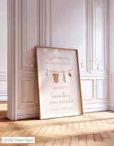 Baby Clothesline Shower Welcome Sign | Boho Gender Neutral