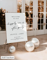 Happily Ever After Wedding Welcome Sign | Modern Minimalist Theme