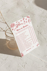 Over or Under Baby Shower Game | Red Bow Boho Activity