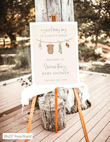Baby Clothesline Shower Welcome Sign | Boho Gender Neutral