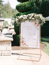Boho Arch Wedding Welcome Sign | Pampas Grass Terracotta Wedding Poster