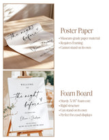 The Night Before Rehearsal Dinner Welcome Sign M9