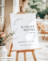 Rehearsal Dinner Welcome Sign | Night Before Wedding M9