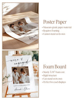 Engagement Party Welcome Sign | Minimalist We're Engaged Modern M9