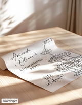 Champagne Tower Engagement Party Welcome Sign | Minimalist Modern Theme M9