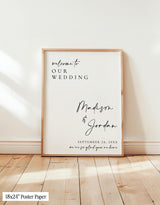 Welcome To Our Wedding Welcome Sign | Minimalist Modern Theme