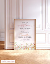 A Little Wildflower On The Way Baby Shower Welcome | Flower Theme - detail view