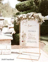 Wildflower Bridal Shower Welcome Sign | Boho Love Welcome Sign
