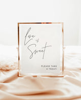 Love is Sweet Please Take a Treat Sign | Modern Minimalist Wedding Dessert