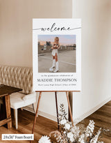 Graduation Party Welcome Sign | Modern Minimalist Photo M9