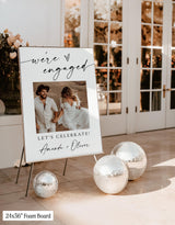 Engagement Party Welcome Sign | Minimalist We're Engaged Modern M9