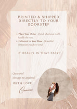 Pink Bow 1st Birthday Invitation with Envelopes | Coquette Girl Turning One B1