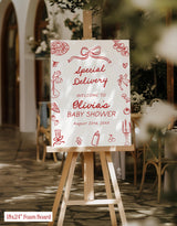 Special Delivery Baby Shower Invite | Pizza Welcome Italian Theme S3