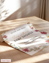 Little Wildflower On The Way Baby Shower Welcome Sign