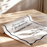 Black Engagement Party Welcome Sign | Minimalist Modern | Hand Drawn