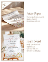 Wildflower Baby Shower Welcome | Little Flower On The Way