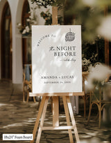 Rehearsal Dinner Welcome Sign | Disco Wedding M9