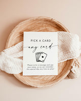 Playing Card Guestbook Sign | Minimalist Wedding Guest Book