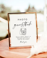 Wedding Photo Guestbook Sign | Modern Minimalist Guest Book