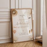 Beach Bachelorette Party Welcome Sign | Boho Weekend Welcome Poster