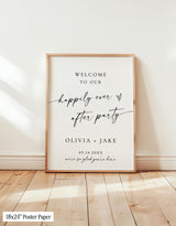 Happily Ever After Wedding Welcome Sign | Modern Minimalist Theme