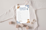 Prayers for Baby Baby Shower Card | Blue Cowboy Western