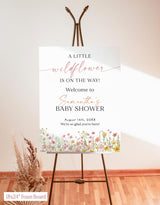 Wildflower Baby Shower Welcome | Little Flower On The Way