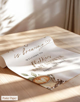 A Baby is Brewing Shower Welcome Sign | Espresso Coffee Theme - product view 8