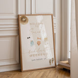 Bachelorette Weekend Welcome Sign | Pool Party Beach Bachelorette Poster